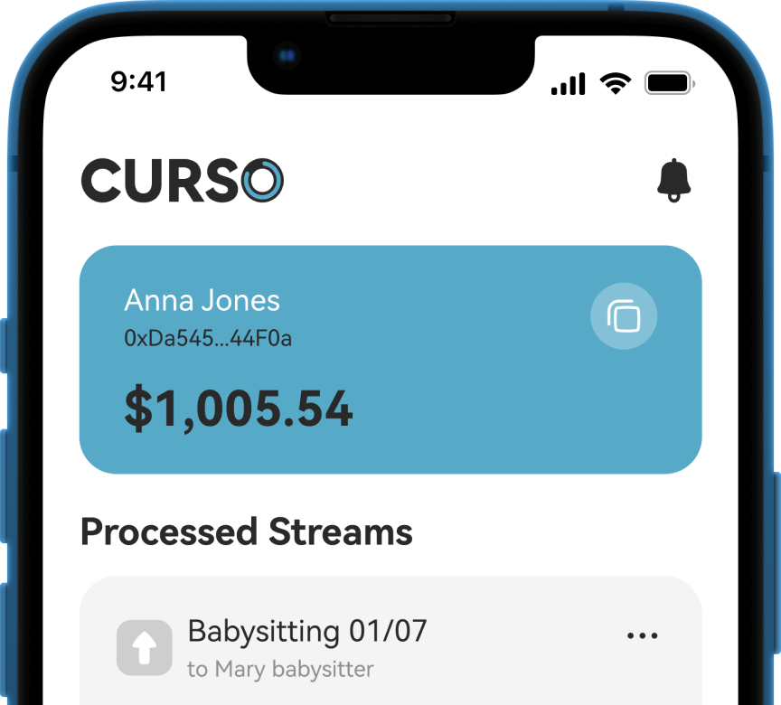 Screenshot of the main page of the CURSO web3 application
